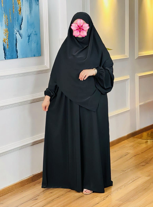 Abaya mastoura coupe ample