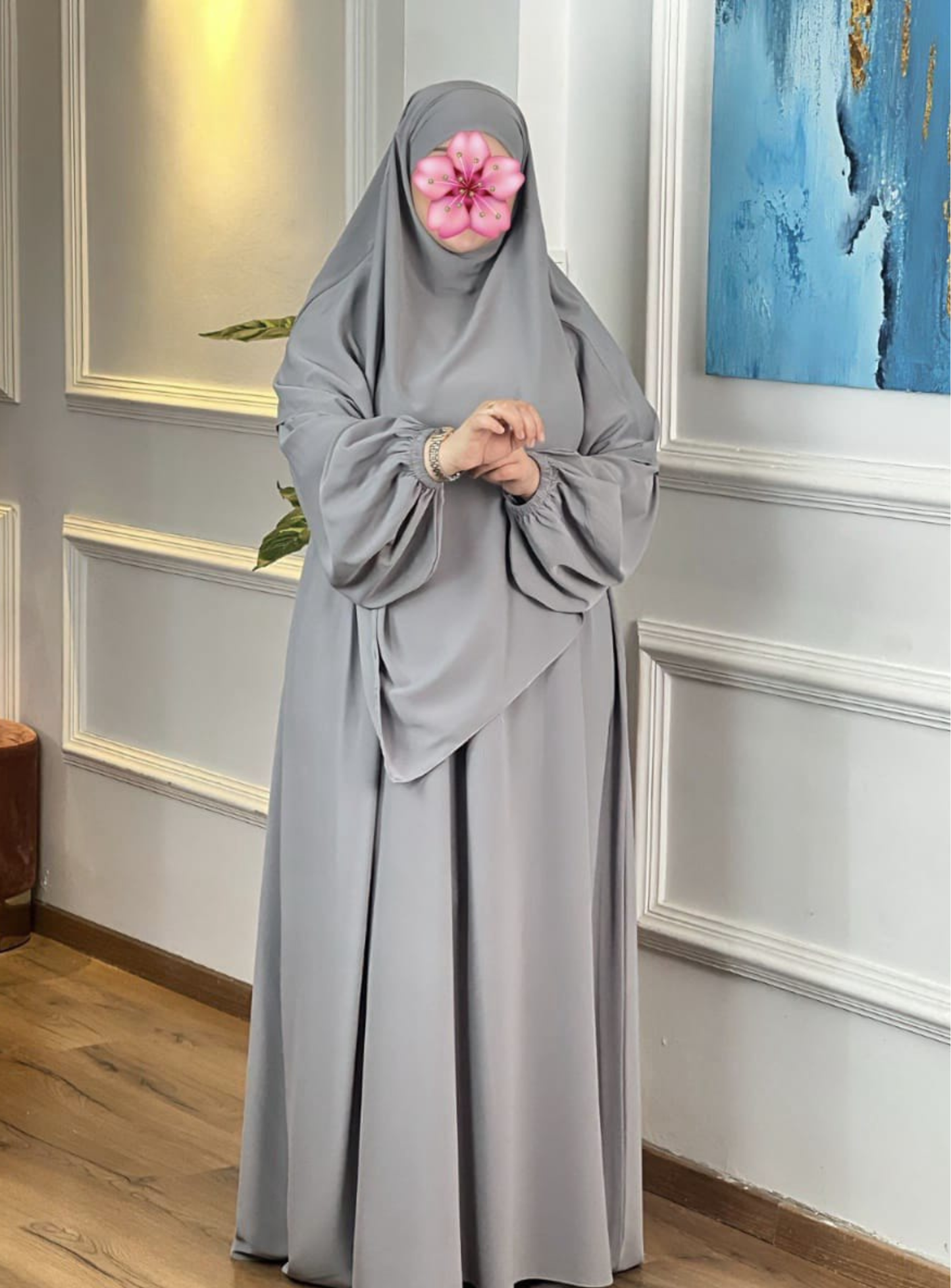 Abaya mastoura coupe ample