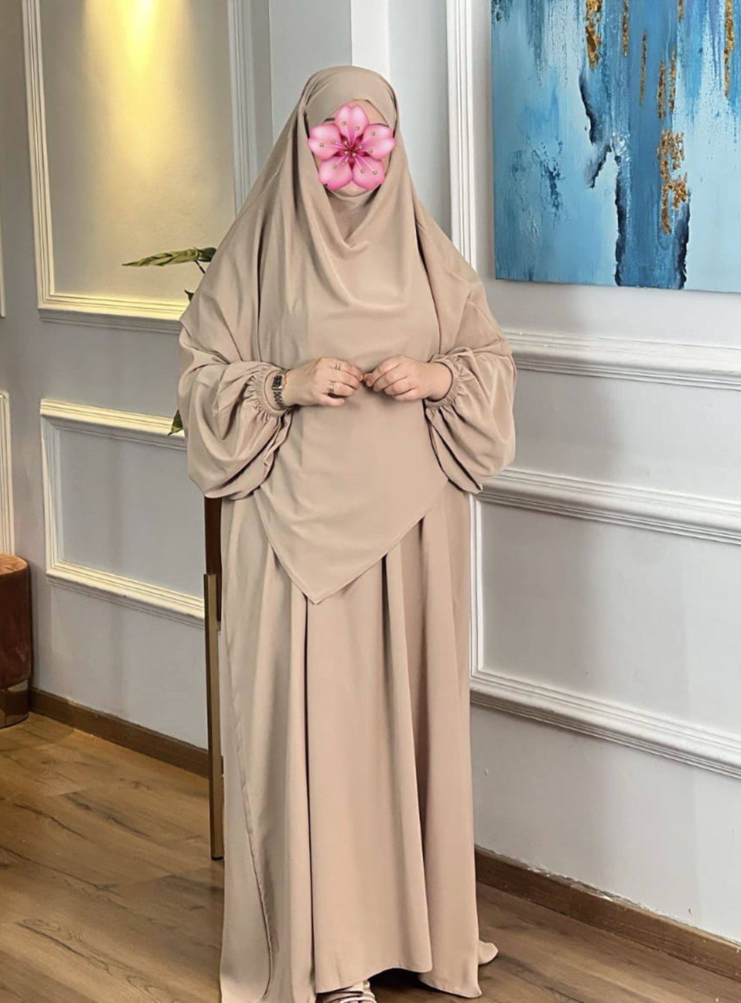 Abaya mastoura coupe ample